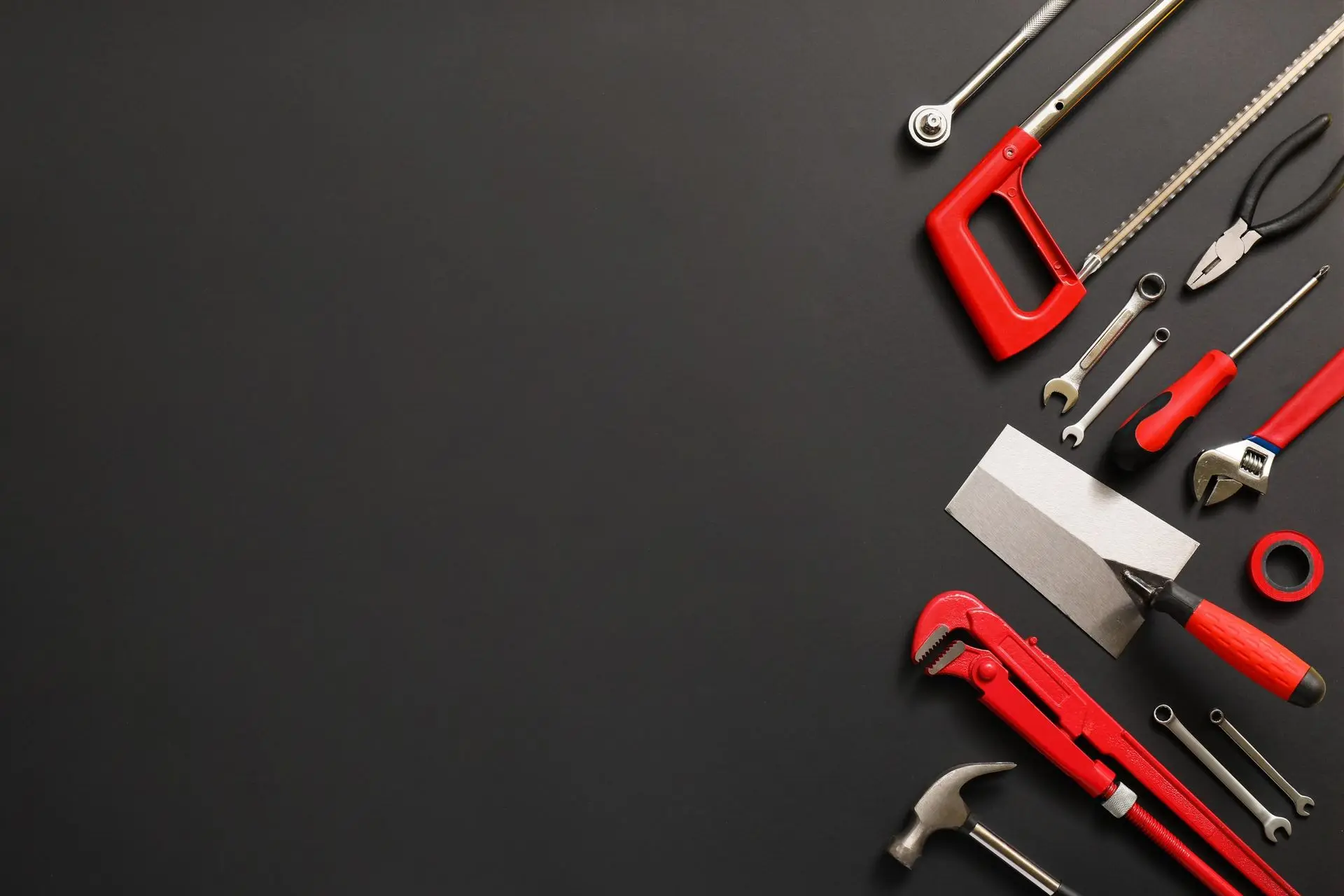 A wall of assorted tools