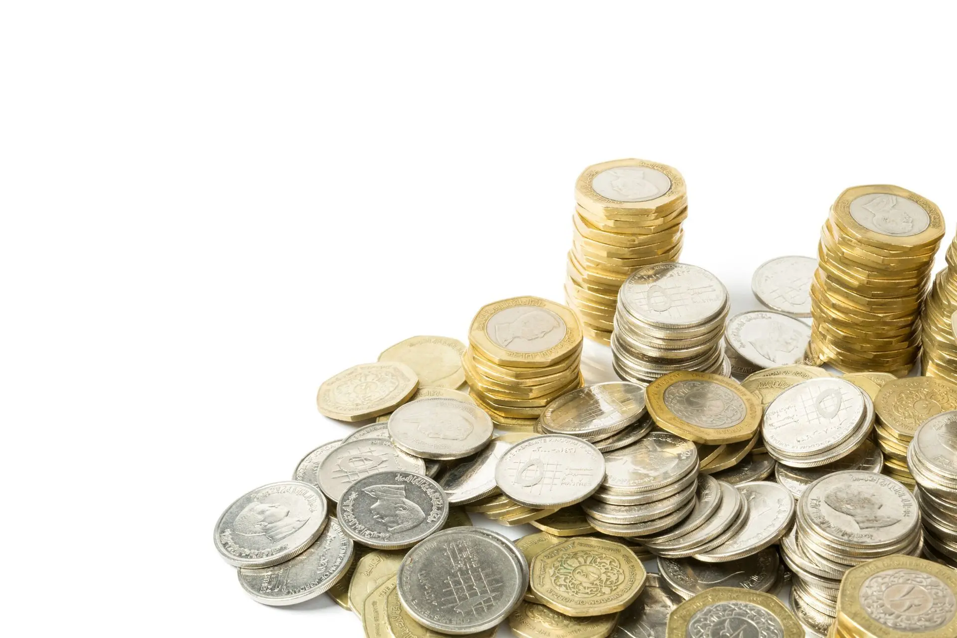 A pile of collectible coins